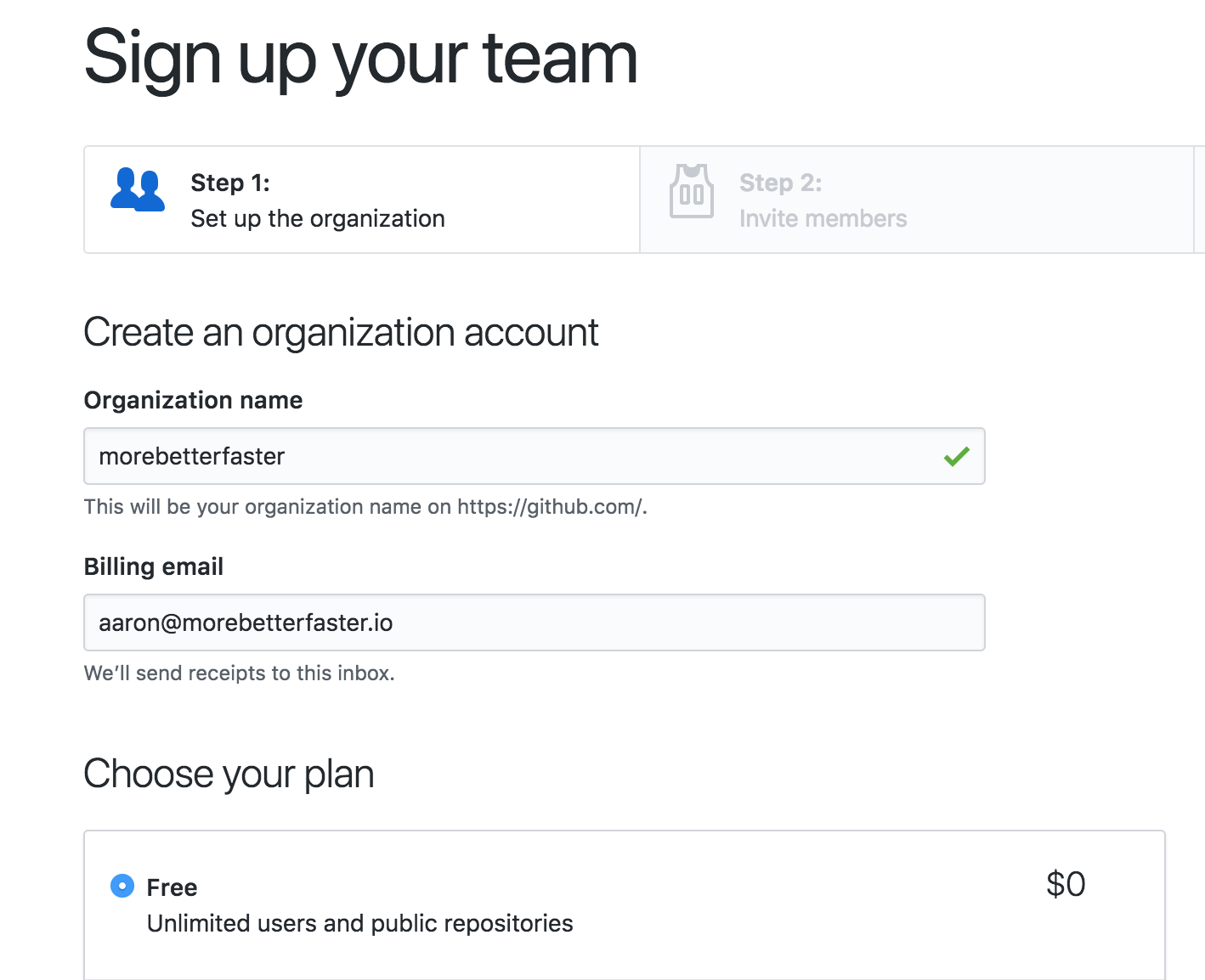 Create org