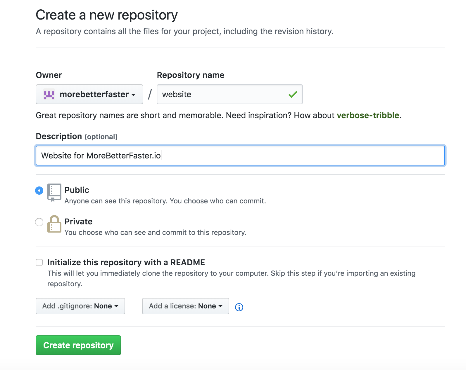 Name repo