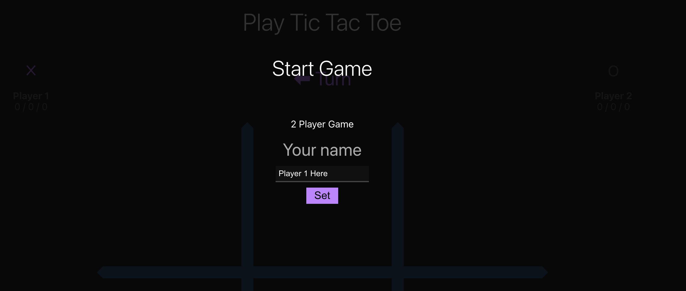 Play Tic Tac Toe Page