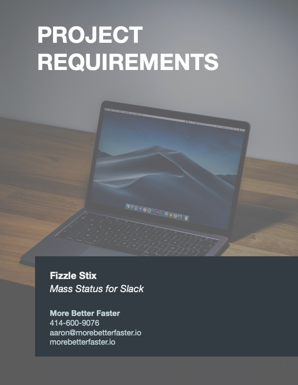 Mass Status for Slack - Requirements PDF