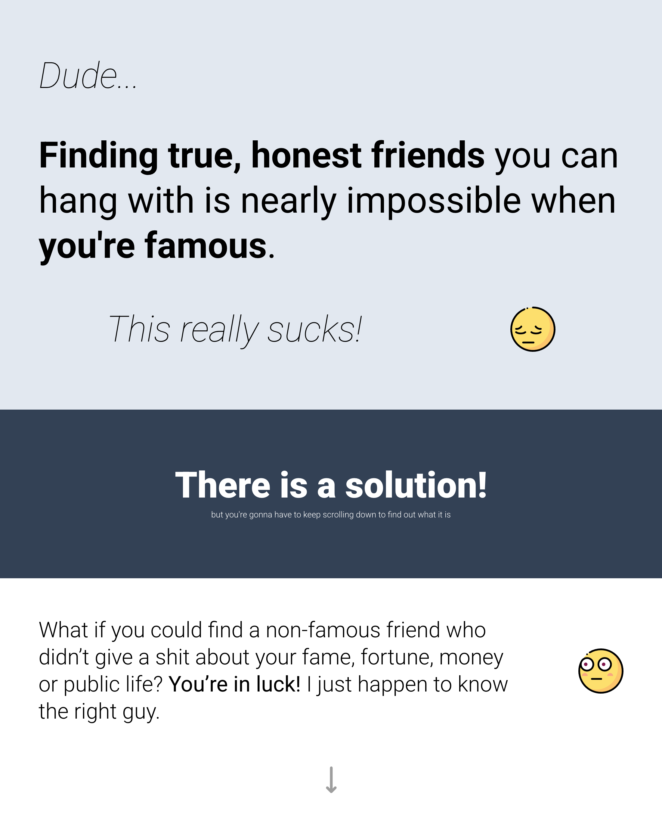 I Need a Non-Famous Friend