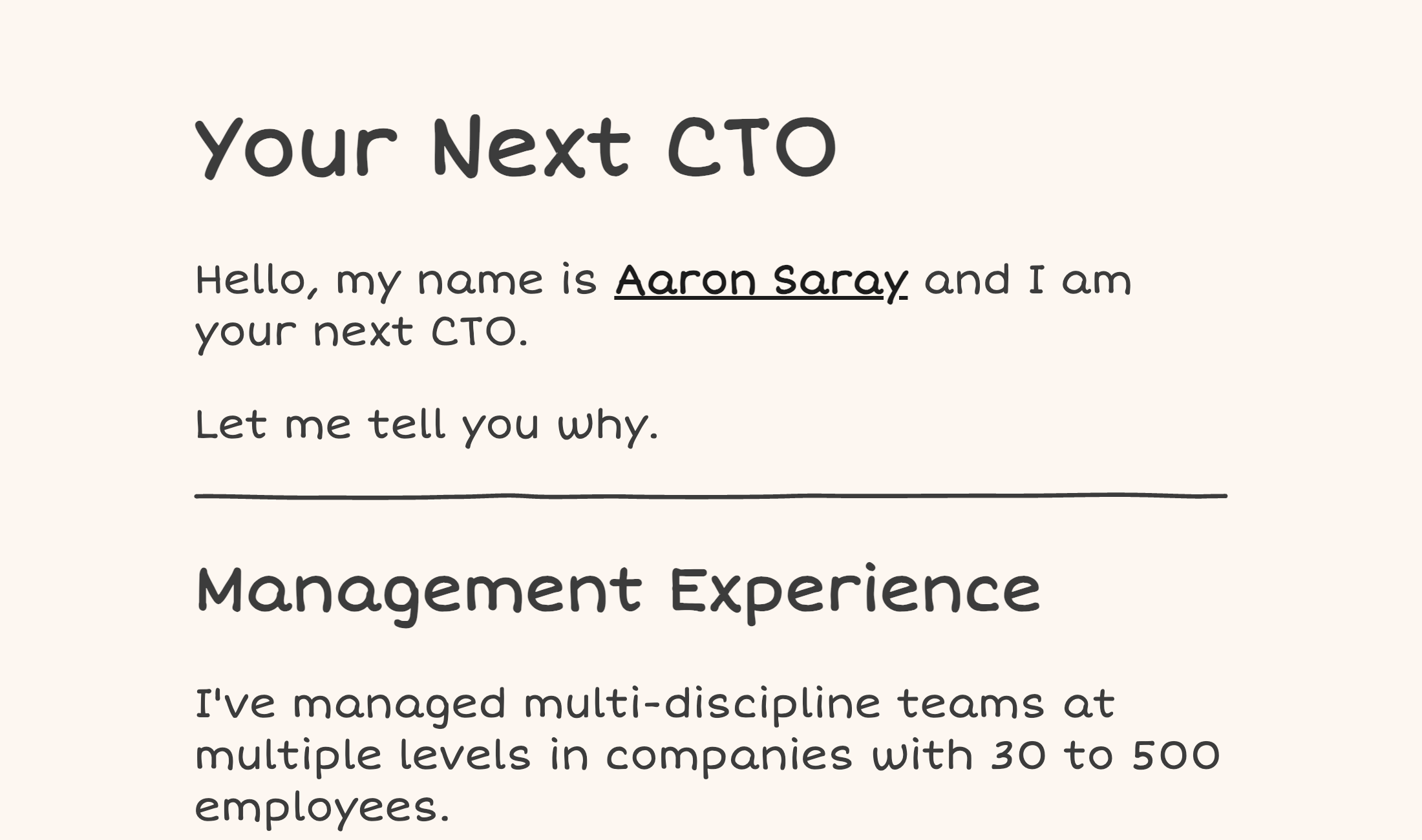 Your Next CTO